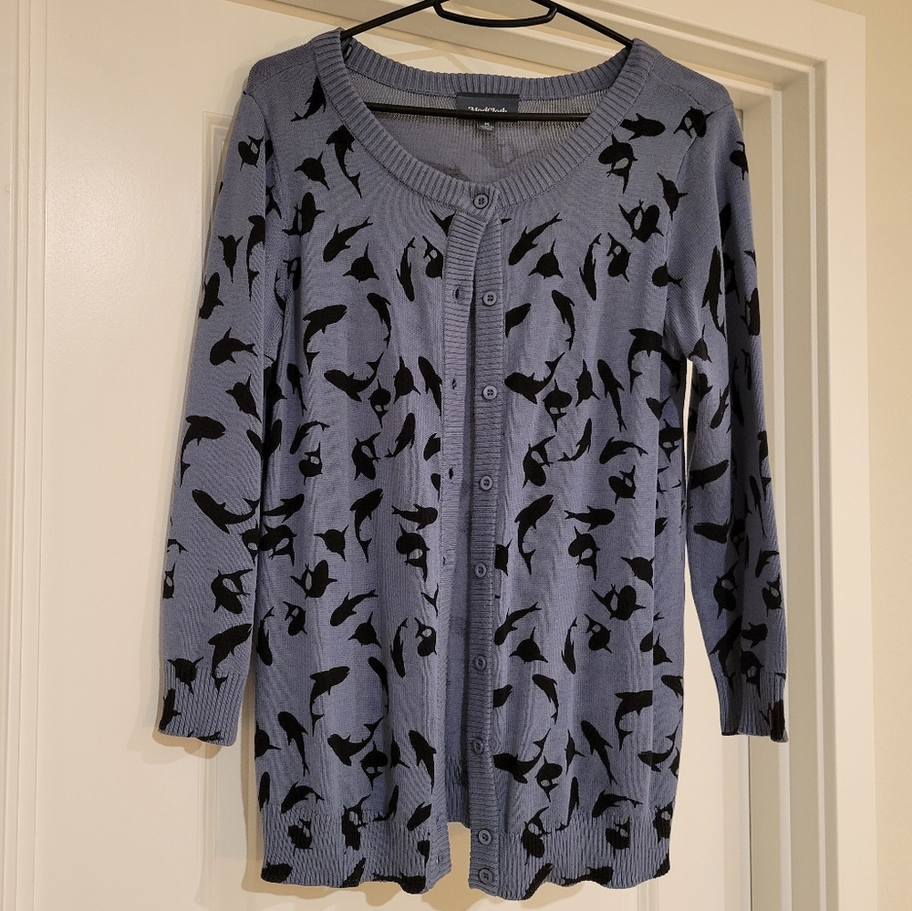 Medium size shark cardigan sweater